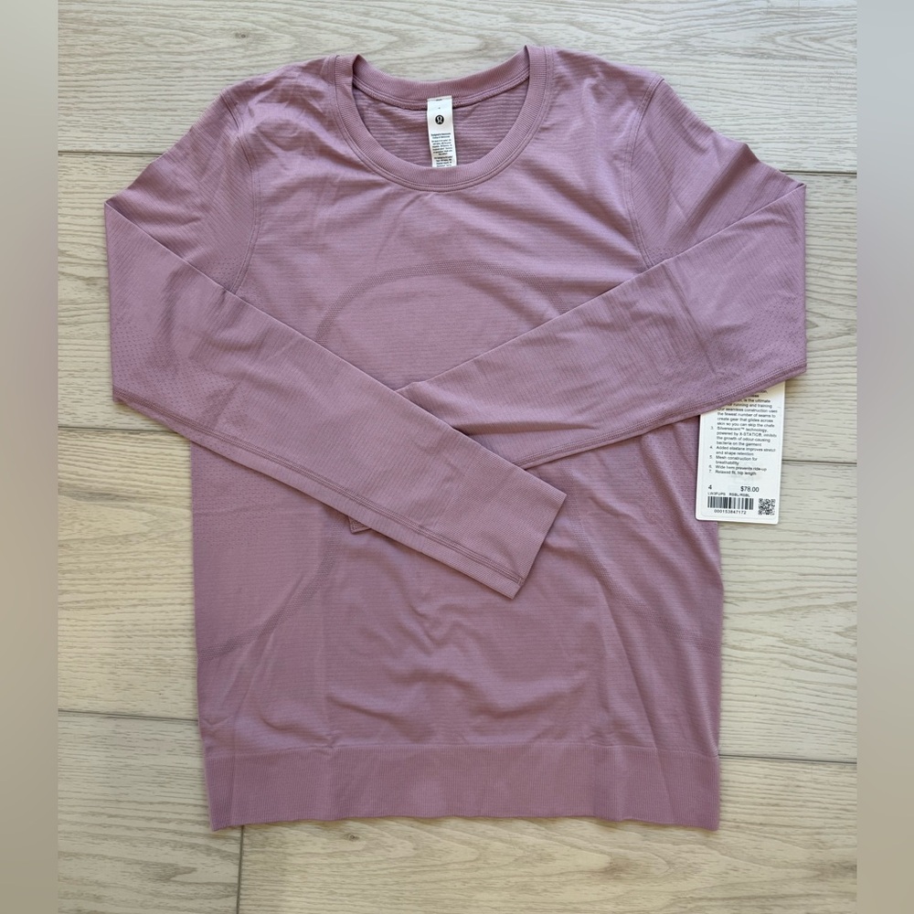 lululemon new with tag athletica Long Sleeve Swiftly relaxed RSBL color